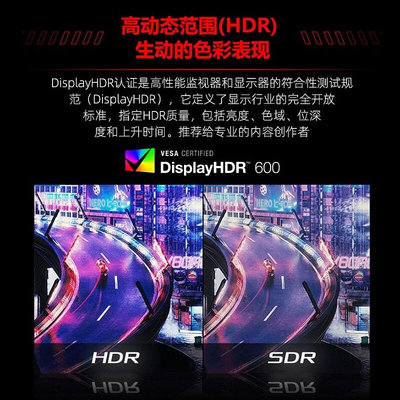 電腦螢幕ROG PG32UQ臺式電腦螢幕32英寸4K 144Hz電競游戲晶屏幕華碩