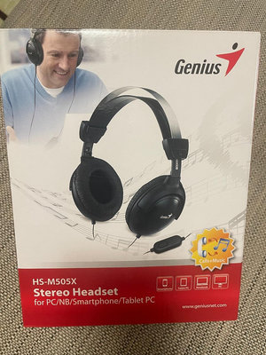 全新 頭戴式耳機 頭帶式立體聲耳機 Genius HS-M505X 昆盈2024股東紀念品