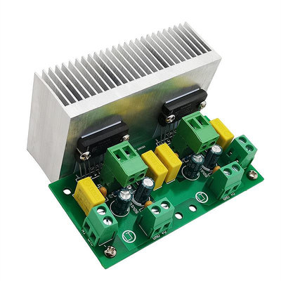 TDA1521單電源雙聲道功放板 加散熱器  BTL線路 獨立分離設計成品