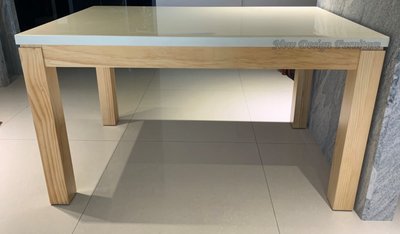 【N D Furniture】台南在地家具-松木實木人造石面原木色130cm餐桌/石面餐桌YH