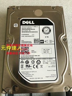 DELL R450 R550 R650 R750 R750xa 6T 7.2K 3.5寸 SAS 12GB 硬碟