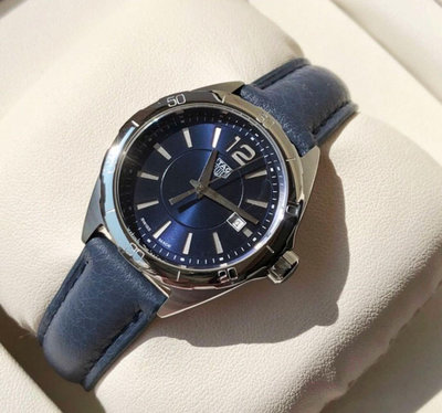 TAG HEUER Formula 1 藍色錶盤 藍色皮革錶帶 石英 女士手錶 WBJ1412.FC8233