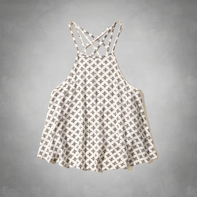 【HOLLISTER Co.】【HCO】HC女款細肩上衣滿※白 F09150608-27