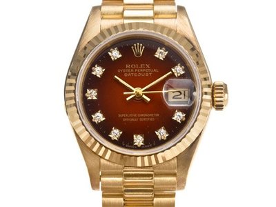 Rolex勞力士69178蠔式恒動日誌型18K金女用腕錶