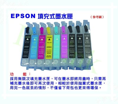 【Pro Ink】連續供墨- EPSON R2400 - 填充式墨水匣 + 破解晶片