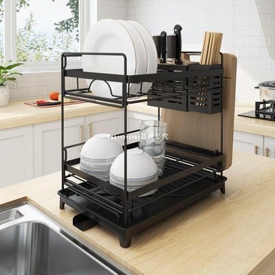 熱銷 高品質不銹鋼烤漆水槽瀝水架廚房置物架盤子碗筷子收納碗碟架2020新品-