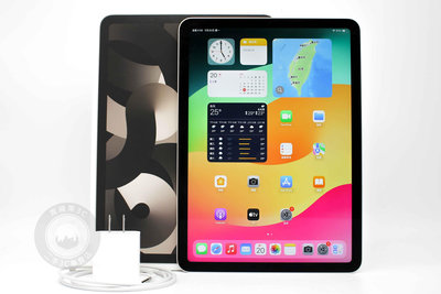 【台南橙市3C】Apple iPad Air 5 10.9吋 Wi-Fi 64G  星光色 10.9吋 保固至2025-05 二手平板  #89978