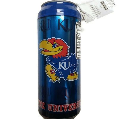 [現貨]美式大學球隊NCAA冷水杯 堪薩斯大學傑鷹Kansas Jayhawks啤酒罐造型杯Cool Gear酷樂 水壺