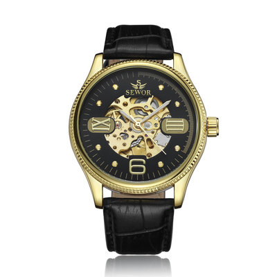 現貨男士手錶腕錶sewor男式錶 全自動機械錶鏤空男士手錶 新款透底男士手錶