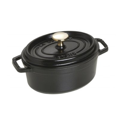 法國 Staub 17公分 橢圓鍋 鑄鐵鍋 黑/石墨灰