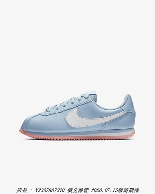 Nike Cortez 阿甘 粉藍 藍粉 白勾 粉色 歐美限定款 女潮流鞋 AH7528-400