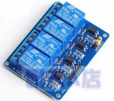 【雅虎A店】(4路 繼電器 模組 5V) 低電位觸發 光耦隔離 繼電器 擴展板 Arduino 25
