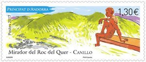 2017年法屬安道爾卡尼羅旅遊-Roc del Quer郵票