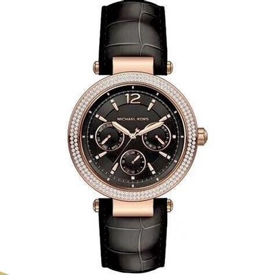 雅格時尚精品代購Michael Kors MK2547 石英三針 施華洛世奇水晶 皮帶手錶 歐美時尚 美國代購