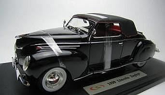 【熱賣精選】汽車模型 車模 收藏模型Signature 1/18 老爺車 1939林肯西風ZEPHTR敞篷跑車收藏合金汽車