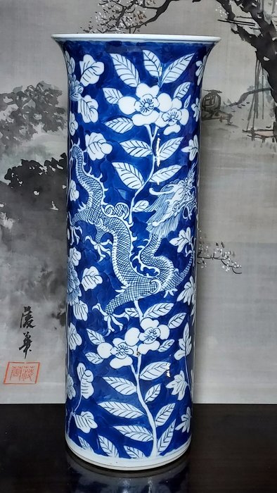 91%OFF!】 中国美術 特大青龍耳花鳥文粉彩抱月瓶 高さ約82cm 胴径約