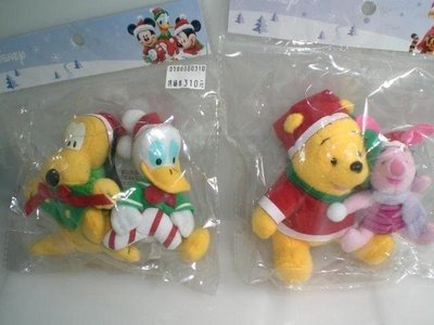 日本迪士尼米老鼠/唐老鴨/布魯托/小熊維尼/小豬聖誕節玩偶掛飾
