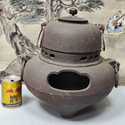 17斤日本銅蓋鬼面風爐釜一套