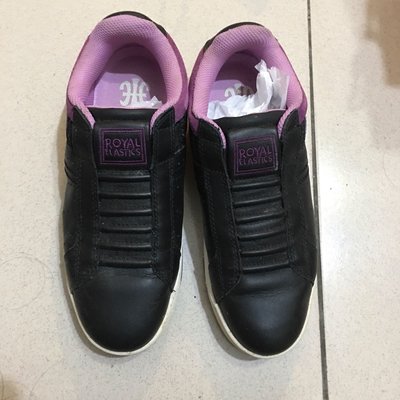 二手Royal Elastics女款 黑色+紫色運動休閒鞋/休閒鞋 /運動鞋 /女鞋38號 台北可面交