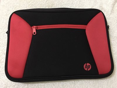 二手近全新HP 拼色（黑色+紅色）筆電包/筆電收納包/筆電手提包/電腦包/平板收納包31*22cm潛水衣材質