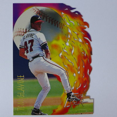 ~Tom Glavine/湯姆·葛拉文~MLB名人堂/勇士三巨頭 1996年TOPPS.火球簍空切割棒球卡