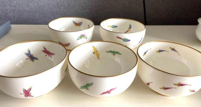 香蘭社金標飛鳥蜻蜓杯子 有5個全新正品