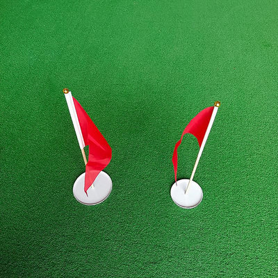 【現貨】跨境golf高爾夫用品果嶺洞杯鐵洞杯送小紅旗桿高爾夫練習瞄準輔助