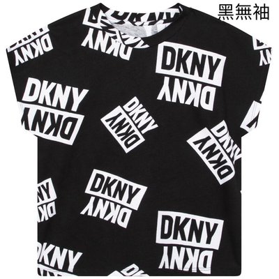 4-16Y 高端DKNY 黑色 白色彈力短袖上衣 368元