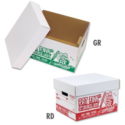 (I LOVE樂多)Rat Fink Storage Box RF 老鼠芬克 瓦楞整理紙箱共兩色供您挑選