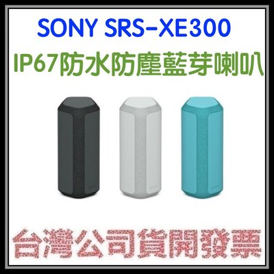 咪咪3C 開發票台灣公司貨SONY SRS-XE300防水防塵藍芽喇叭 XB33 XB43比較