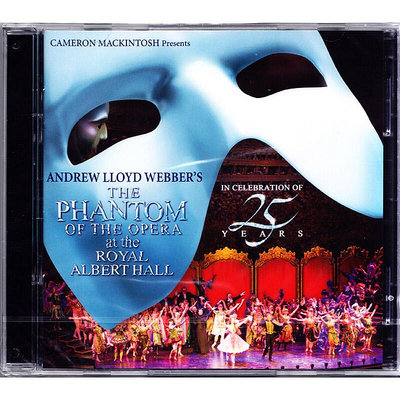 曼爾樂器 The phantom of the opera 歌劇魅影 25周年舞臺版特輯音樂劇 2CD