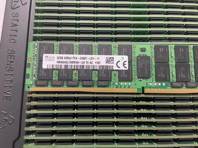 電腦零件SK/海力士現代32G 4RX4 PC4-2133P RDIMM服務器內存條DDR4 2400筆電配件