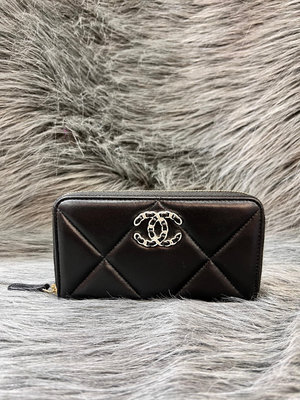 Chanel AP0949 黑色 羊皮 19 中夾 皮夾 卡夾 零錢包
