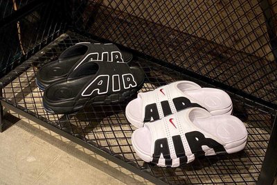 Nike Air More Uptempo Slide 拖鞋DV2137-001、FB7818-100。太陽選物社