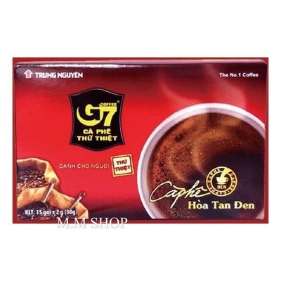 【圓圓商店】越南 G7 純咖啡 二合一黑咖啡2g*15入(盒裝)