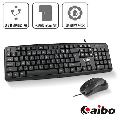 新莊 內湖 aibo 有線標準型鍵盤滑鼠組 LY-ENKM05(限自取) 含稅自取價199元