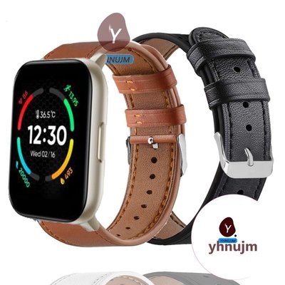 Realme TechLife 手錶 S100 錶帶錶帶智能手錶皮革錶帶 Realme S100 手錶更換錶帶