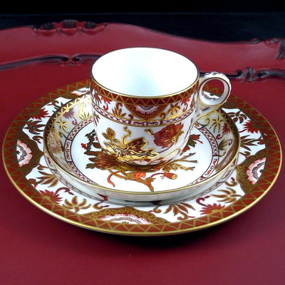瓷器 英國骨瓷 Royal Crown Derby 1660 日式伊萬里 中式古董杯盤組 5件