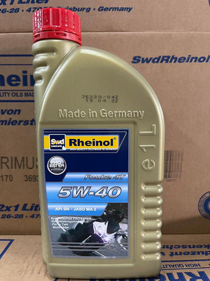 德國萊茵 SWD RHEINOL FOUKE 4T PAO+ESTER 5W40  烴酯全合成四行程機車專用機油