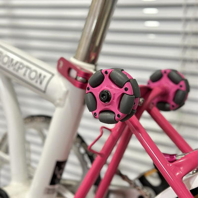 自行車配件扶搖適用brompton小布折疊自行車配件推行輪易行輪旋轉靜音萬向輪