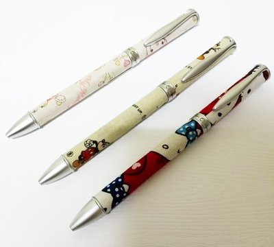 [虎之鶴 Tiger Legend] 美樂蒂 Hello Kitty 米老鼠 日本授權布 原子筆 筆盒 通用高仕筆心
