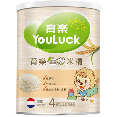 育樂 生機米精/水果麥精/蔬果黑棗麥精280g(4個月以上）副食品