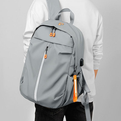 現貨 男士商務旅行2024新款電腦背包時尚潮流大容量大學書包便攜雙肩包