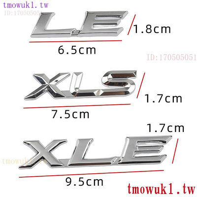 現貨熱銷【豐田】金屬塞納 LE XLS XLE 標誌貼紙尾標高端後備箱標誌適用於豐田Sienna Alphard Cam @车博士