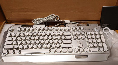 X10 蒸汽朋克鍵盤 帥氣銀色 真機械鍵盤 青軸遊戲臺式電腦女生 機械鍵盤 電競鍵盤 機械式鍵盤 機械滑鼠 七彩色