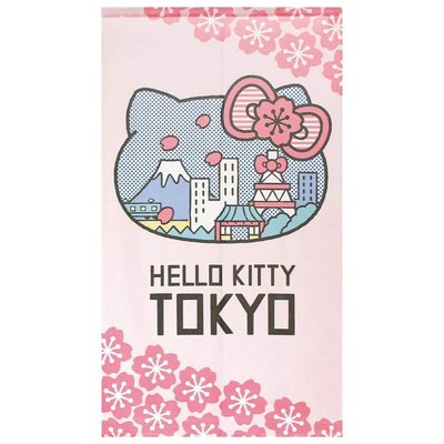 日本製HELLOKITTY門簾 150*85 市松TOKYO/日本料理門簾 日本長門簾 日本製門簾 日製正版門簾 遮光簾