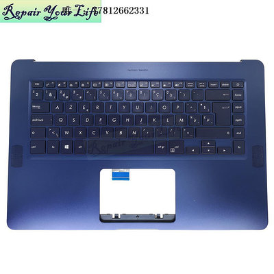 電腦零件適用于 華碩ASUS UX550VD UX550V 筆記本鍵盤 BE 帶背光 藍色C殼筆電配件