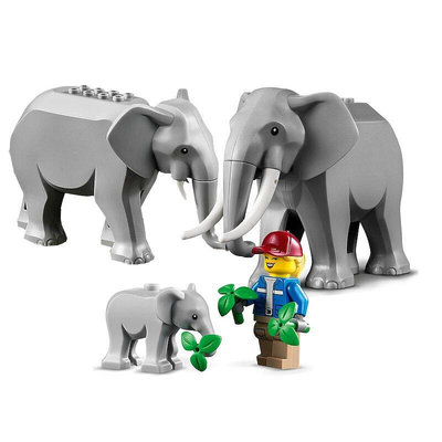 眾信優品 【上新】LEGO樂高 城市系列 野生大型動物 小 大象 馴獸師 60307 2 救援營LG865