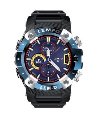 LEMFO 1.3英寸 不銹鋼圈 360*360HD 雙藍牙 TWS耳機 LEM D智能手錶手環