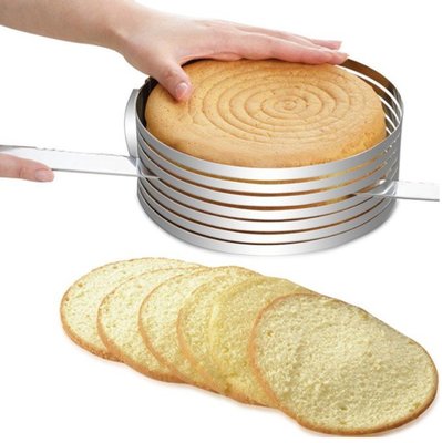 蛋糕分層器可調節海綿蛋糕切片器 伸縮圓形慕斯圈 24-30CM伸縮 蛋糕模具 烘焙模具